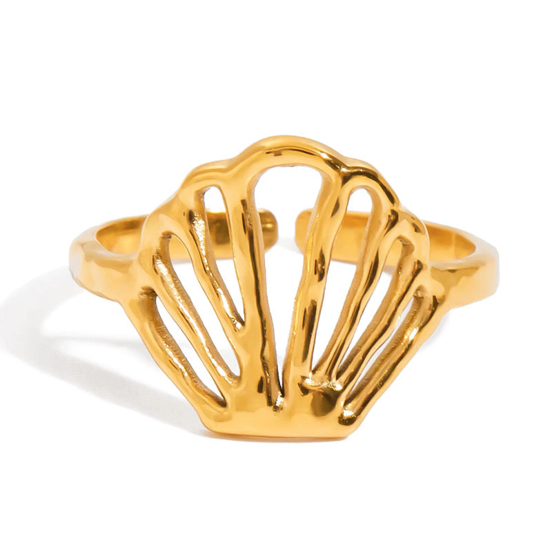 Bague-coquillage-simple-acier-inoxydable-guadeloupe-stauls