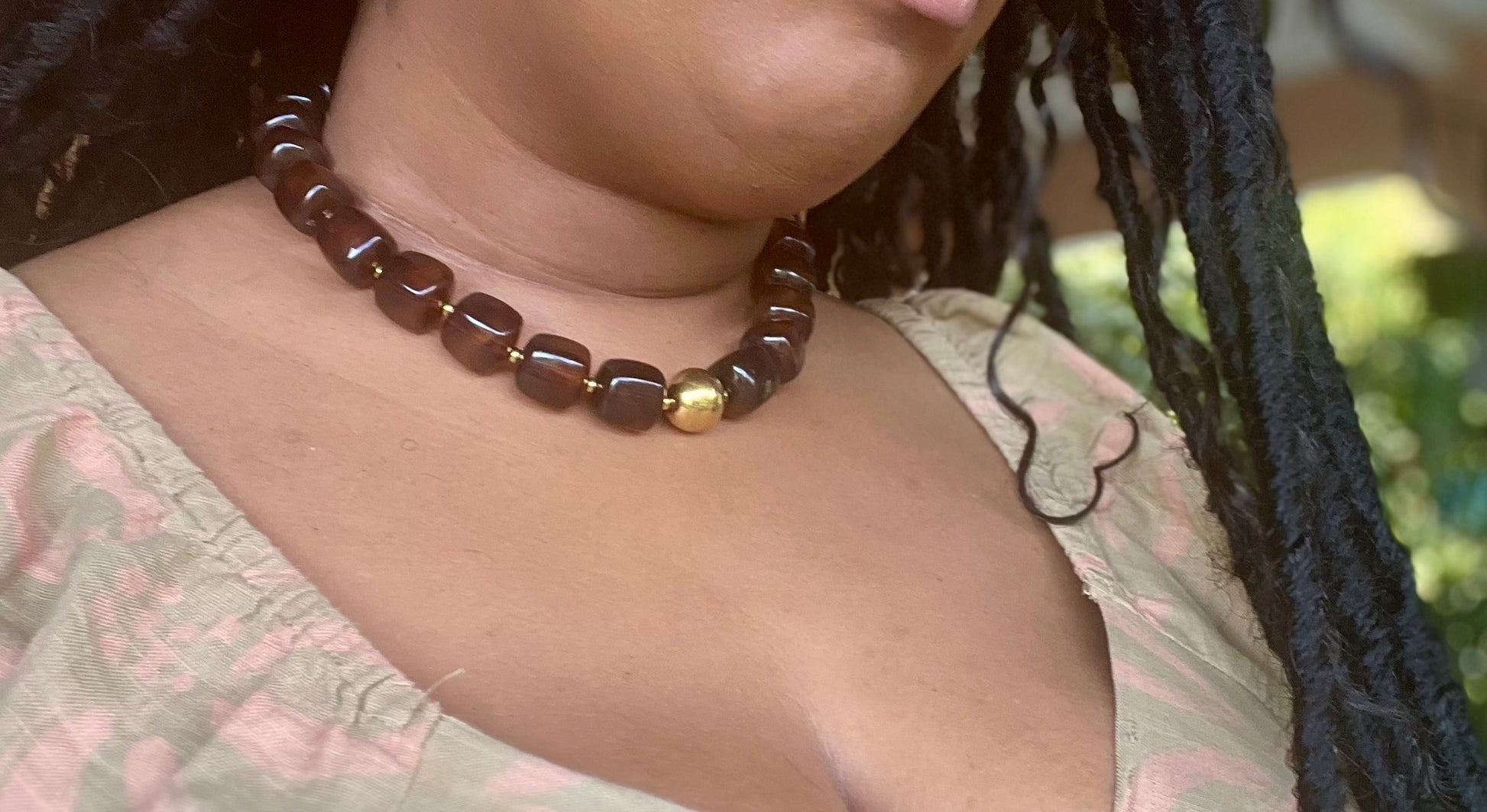 COLLIER BUBBLE MARRON