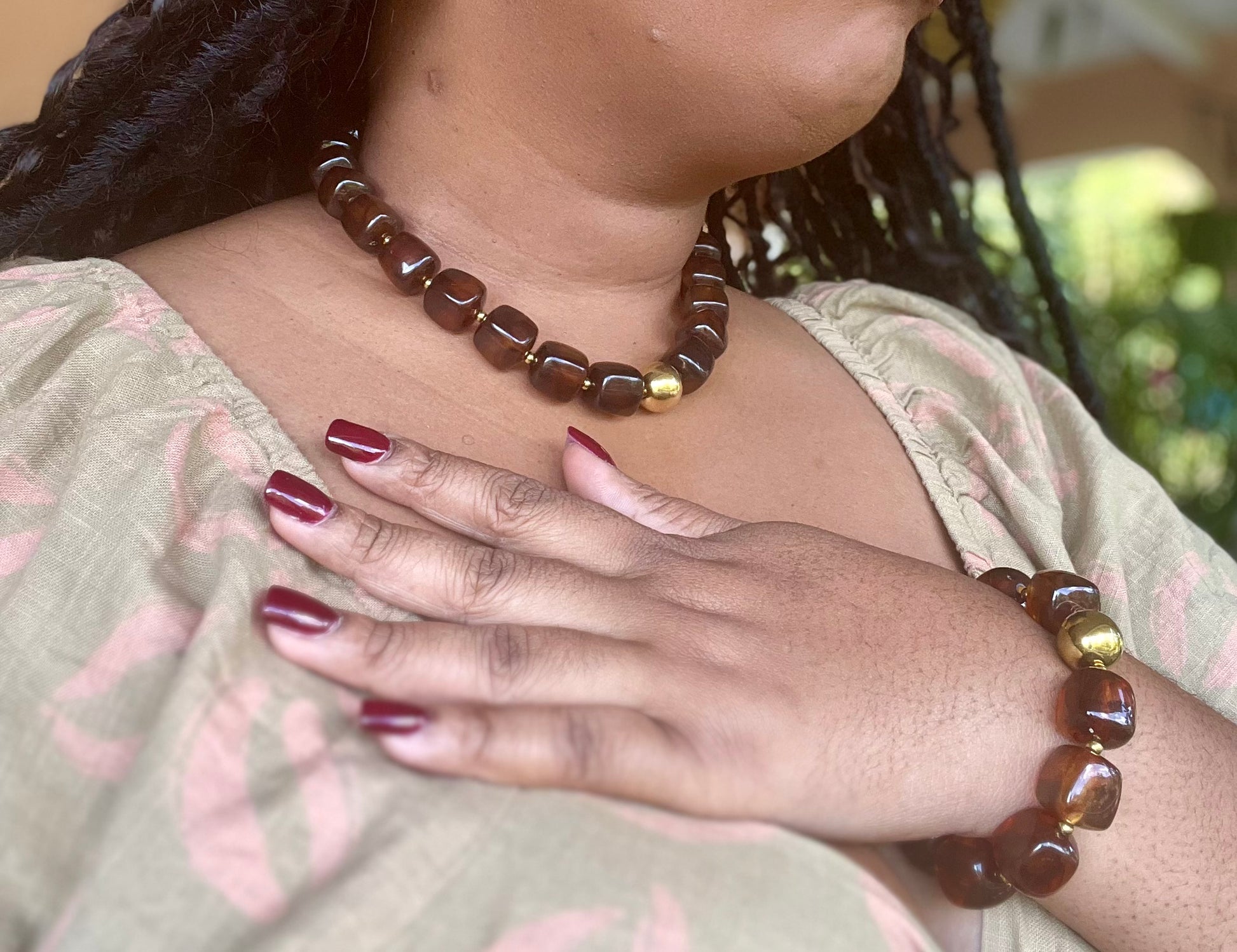 COLLIER BUBBLE MARRON